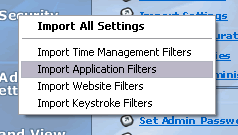 Import Menu